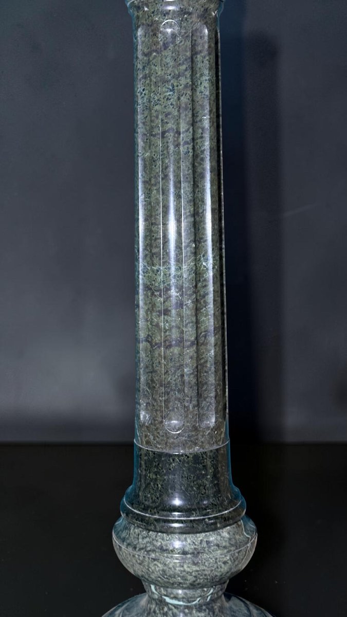 Colonne en Marbre serpentine vert des Alpes-photo-3