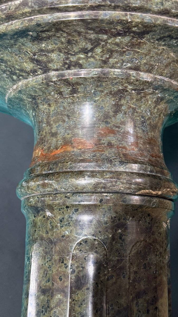 Colonne en Marbre serpentine vert des Alpes-photo-4