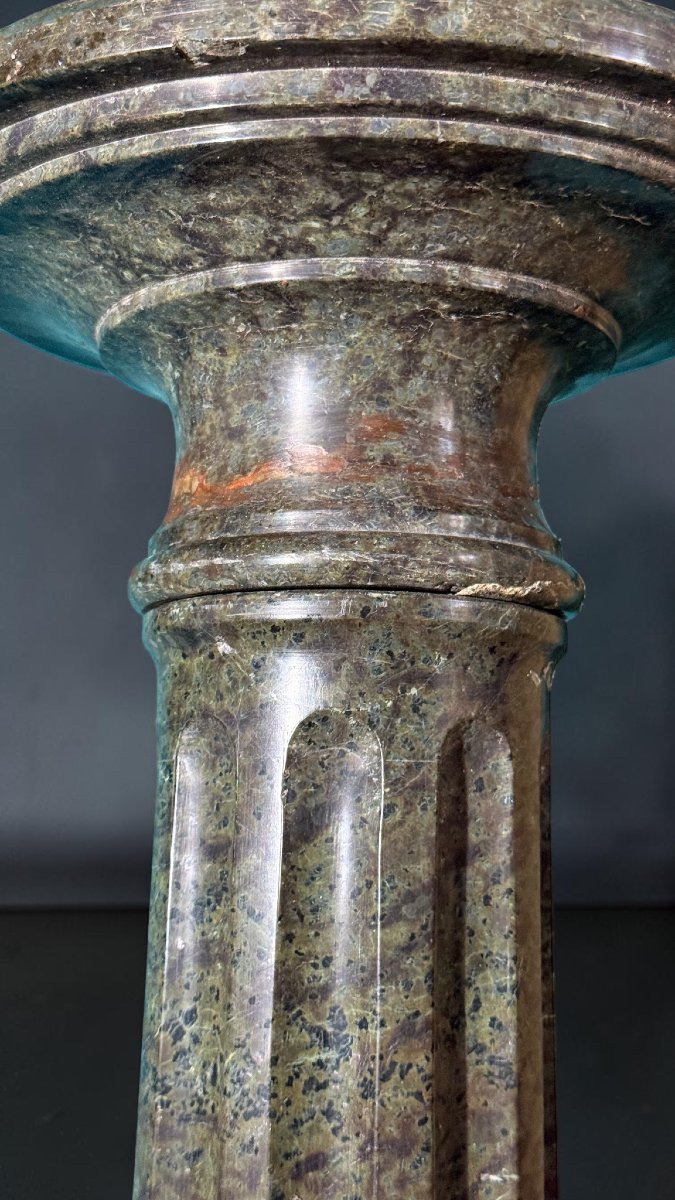 Colonne en Marbre serpentine vert des Alpes-photo-6