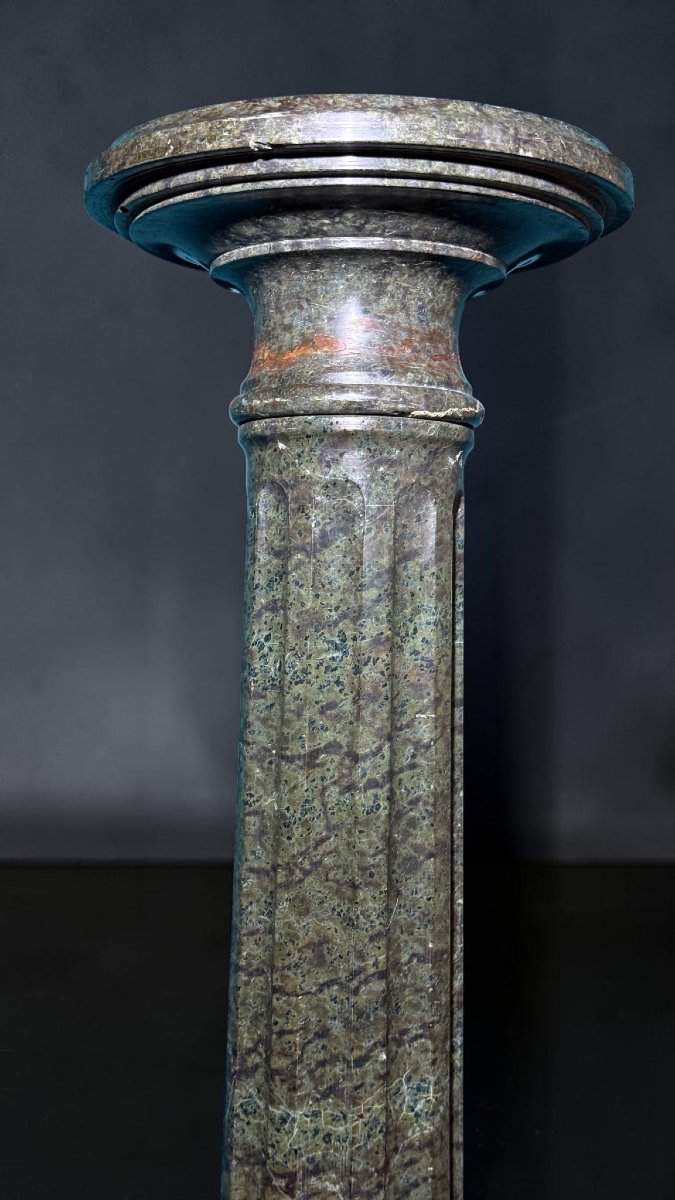 Colonne en Marbre serpentine vert des Alpes-photo-7