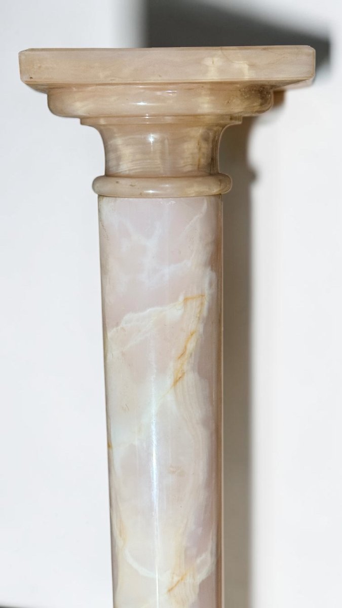 Chapiteau/Colonne en Marbre Rose-photo-4