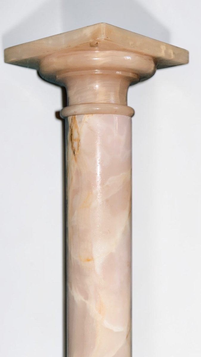 Chapiteau/Colonne en Marbre Rose-photo-4