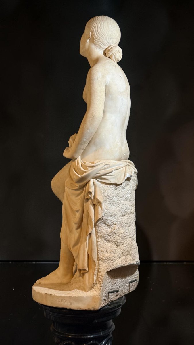 Statue représentant Confiance en Dieu de Lorenzo Bartolini (1777-1850), Marbre Carrara XVIII° -photo-2