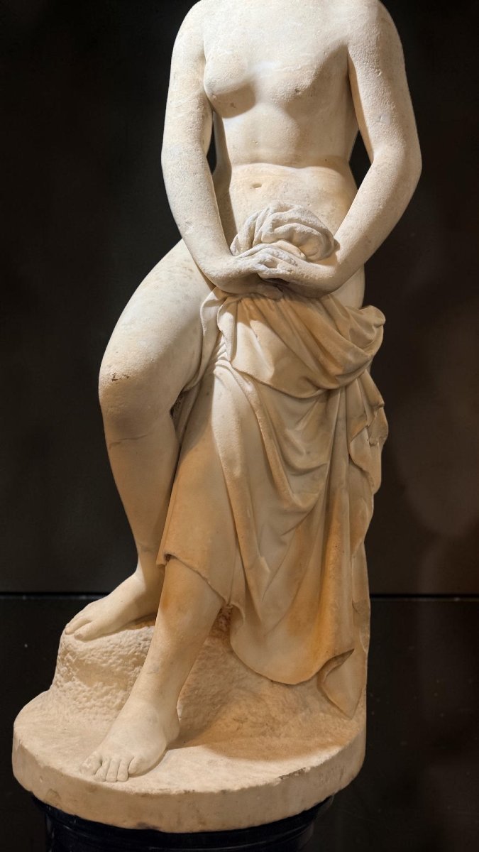 Statue représentant Confiance en Dieu de Lorenzo Bartolini (1777-1850), Marbre Carrara XVIII° -photo-4