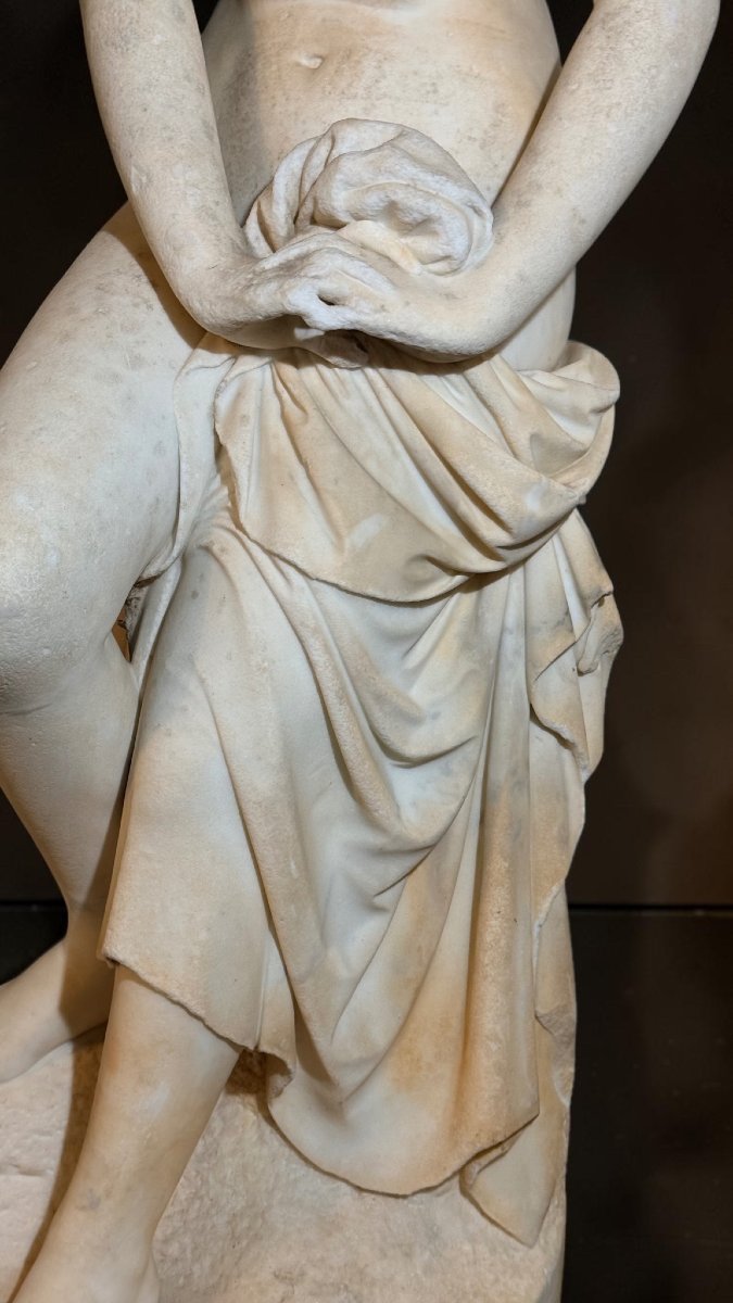 Statue représentant Confiance en Dieu de Lorenzo Bartolini (1777-1850), Marbre Carrara XVIII° -photo-5
