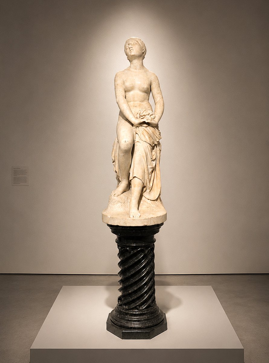 Statue représentant Confiance en Dieu de Lorenzo Bartolini (1777-1850), Marbre Carrara XVIII° 