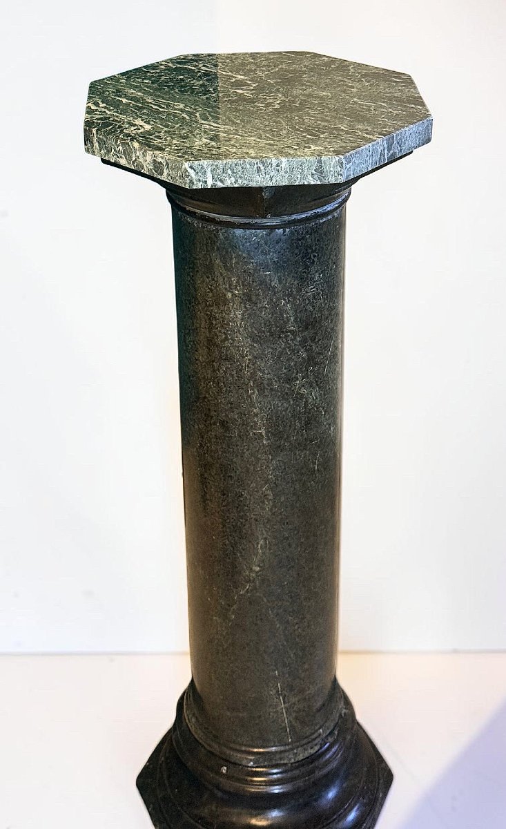 Colonne en Serpentine Verte des Alpes-photo-2