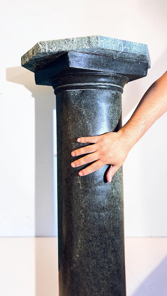 Colonne en Serpentine Verte des Alpes-photo-4