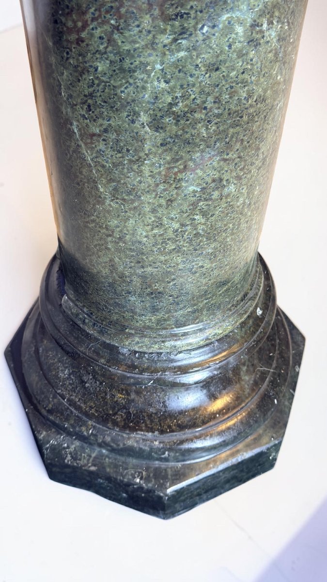 Colonne en Serpentine Verte des Alpes-photo-3