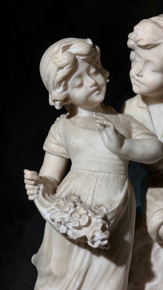 Statue représentant deux enfants-photo-4