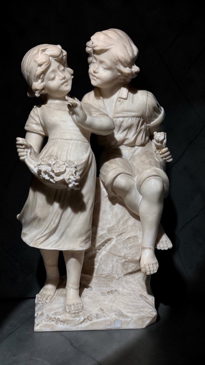 Statue représentant deux enfants-photo-4