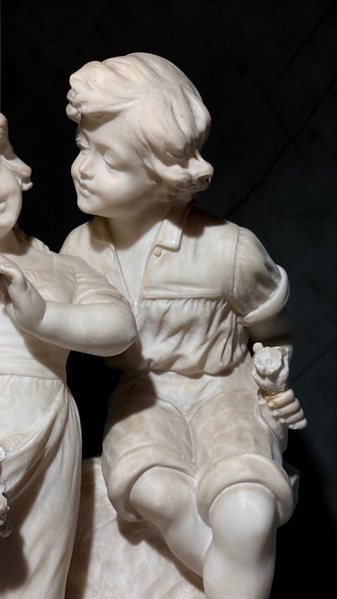 Statue représentant deux enfants-photo-8