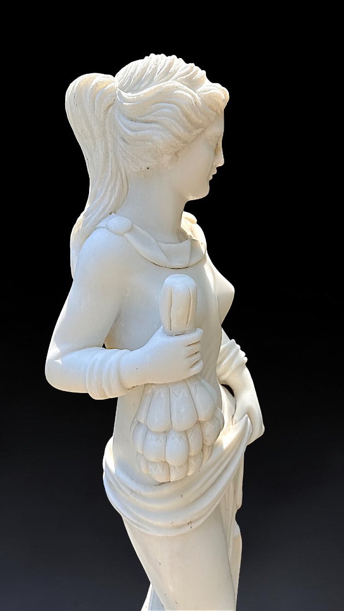 Statues représentant les Quatre Saisons. Fabriquées en Italie (atelier de Carrare)-photo-5