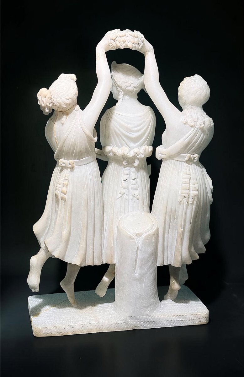 Neoclassical Sculpture Depicting The Three Greek Graces -photo-1
