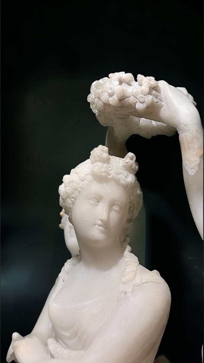 Neoclassical Sculpture Depicting The Three Greek Graces -photo-3
