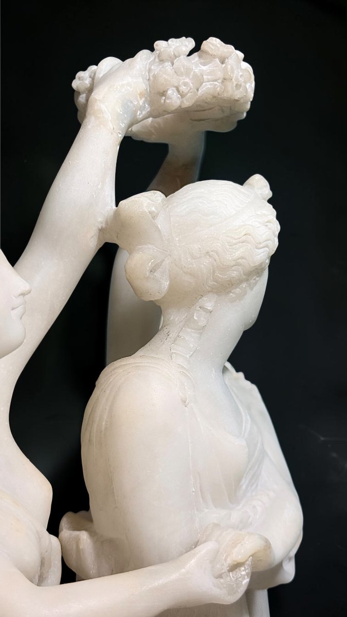 Neoclassical Sculpture Depicting The Three Greek Graces -photo-5