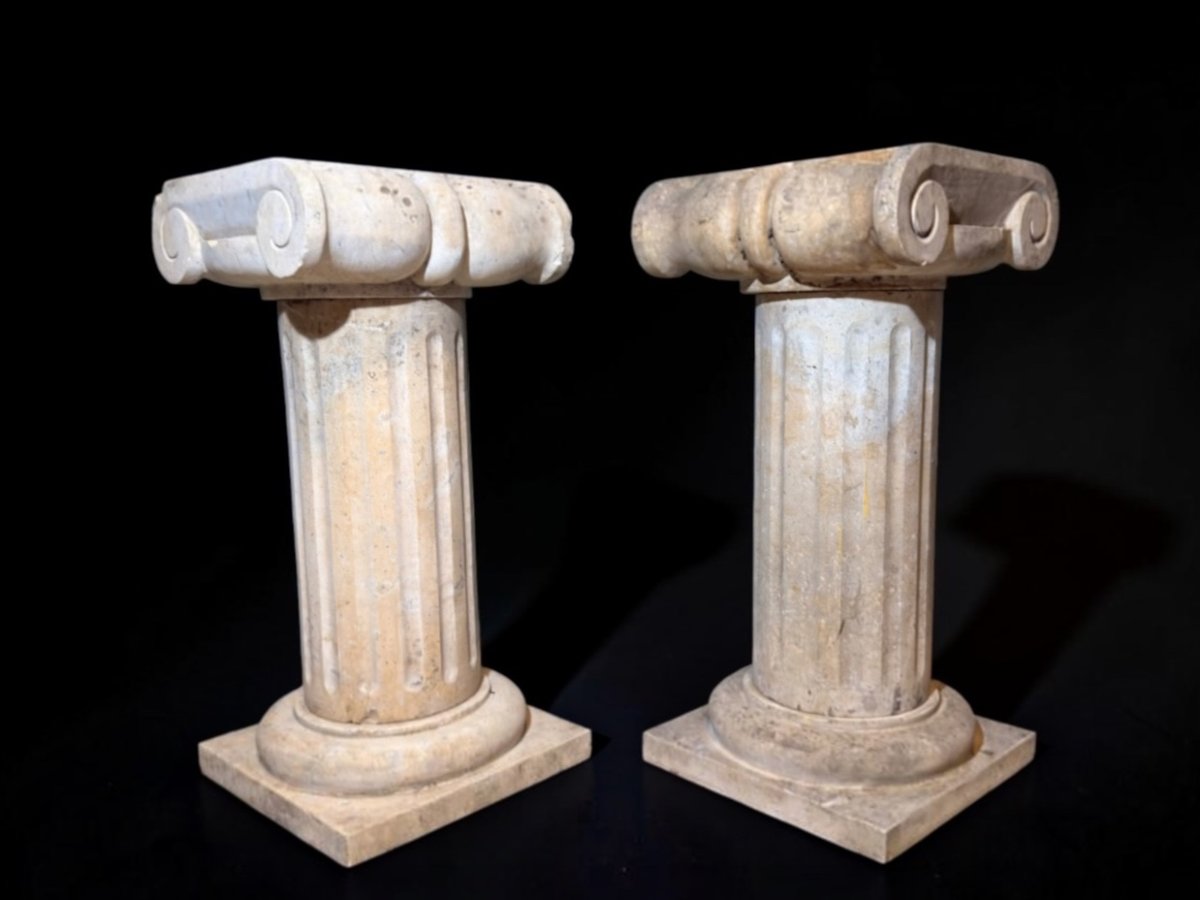 Capitals In Roman Travertine Marble -photo-1