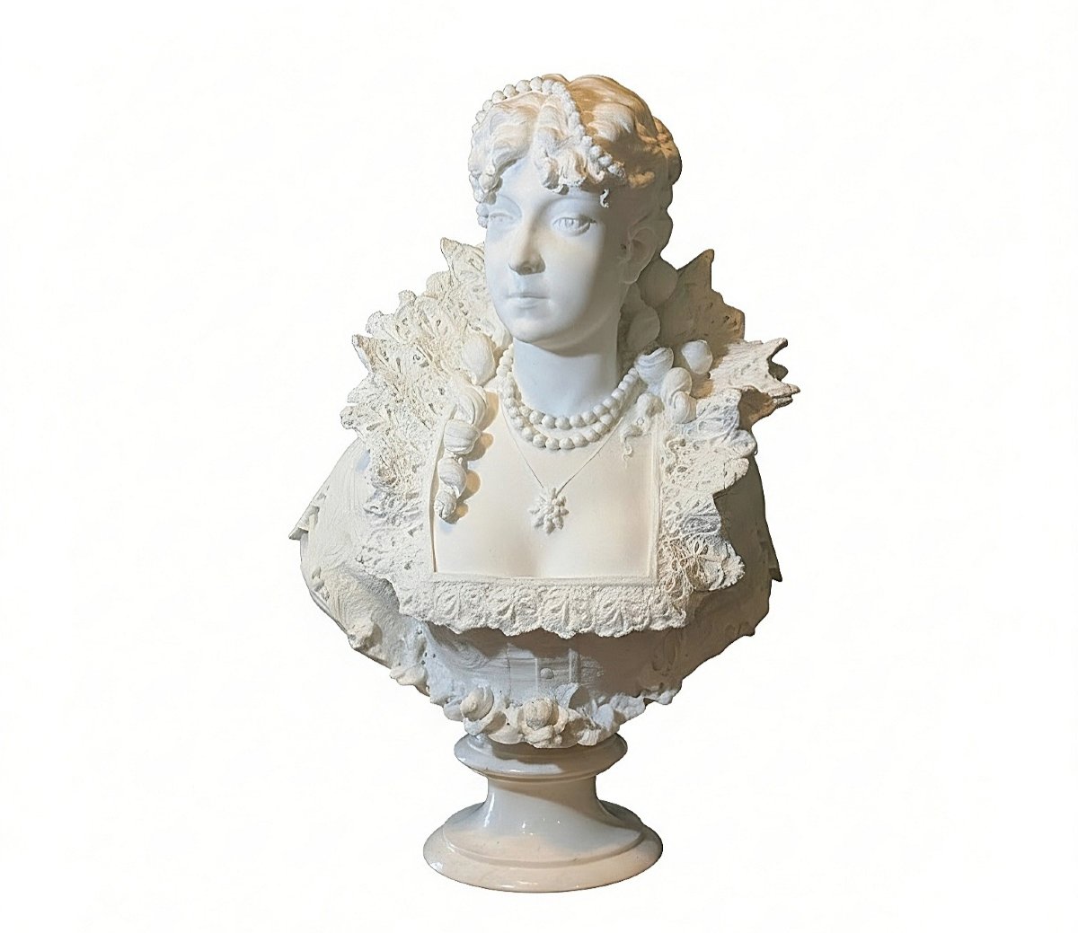 Buste exclusif de Marie de Médicis, reine de France (provenant du musée Peter Kaus) Marbre 