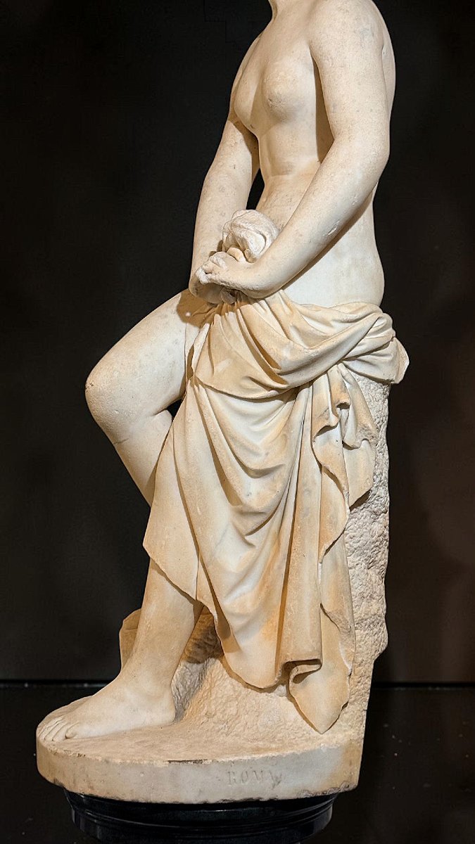 Statue Marbre Carrara Confiance en Dieu probablement Lorenzo Bartolini (1777), Roma -photo-2