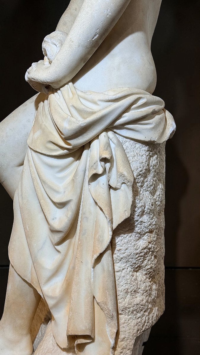 Statue Marbre Carrara Confiance en Dieu probablement Lorenzo Bartolini (1777), Roma -photo-3