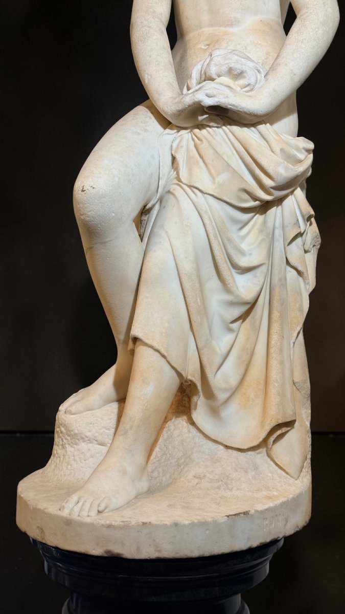 Statue Marbre Carrara Confiance en Dieu probablement Lorenzo Bartolini (1777), Roma -photo-5