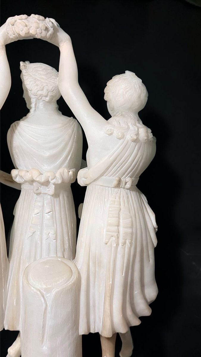 A Neoclassical Sculpture Depicting The Three Graces (or Charites) From Greek Mythology-photo-6