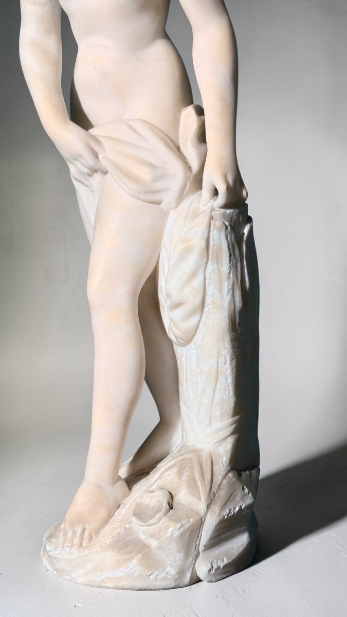 Statue représentant une femme nue Marbre -photo-4