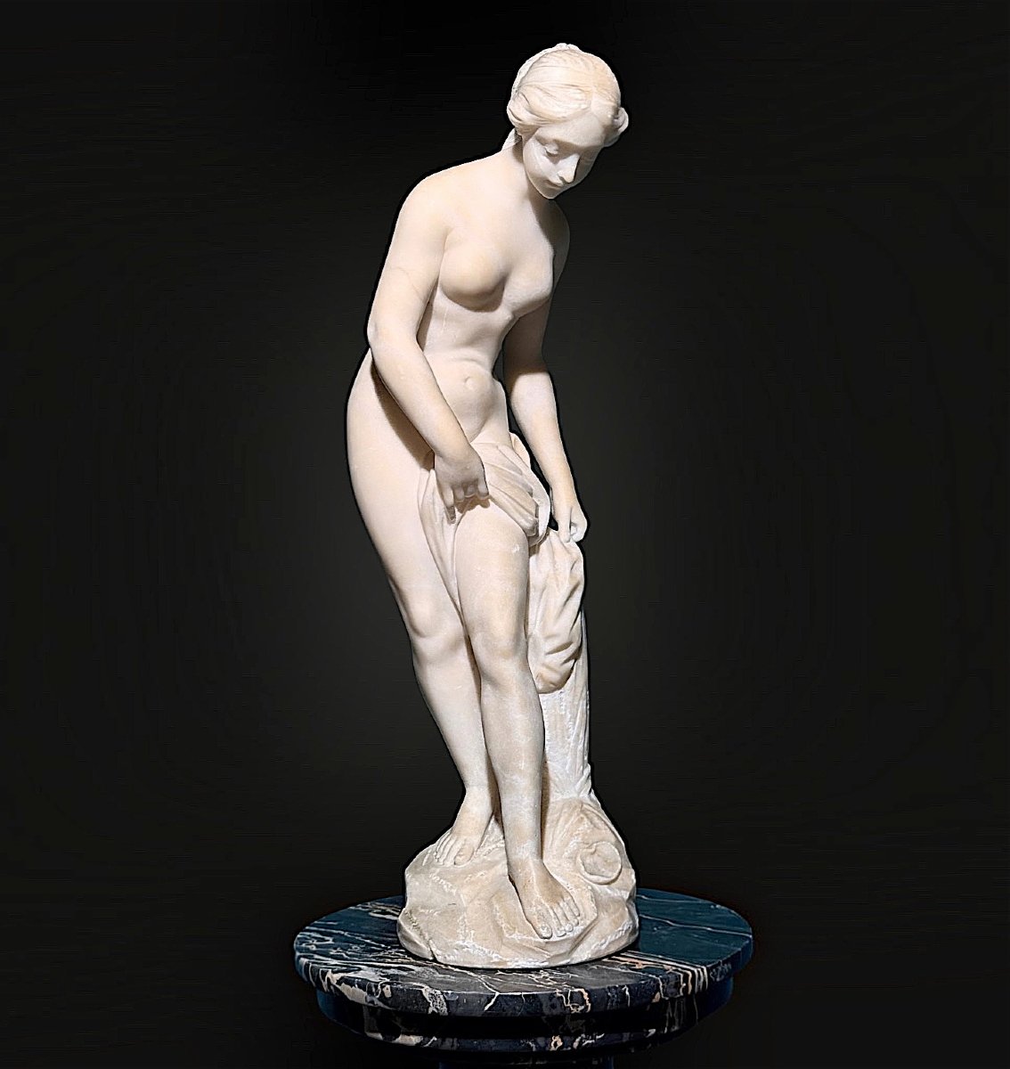 Statue représentant une femme nue Marbre -photo-6
