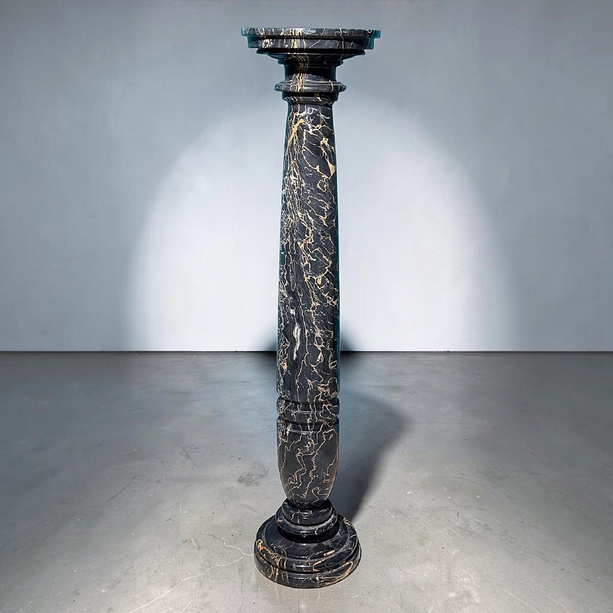 Black Portoro Marble Column -photo-2