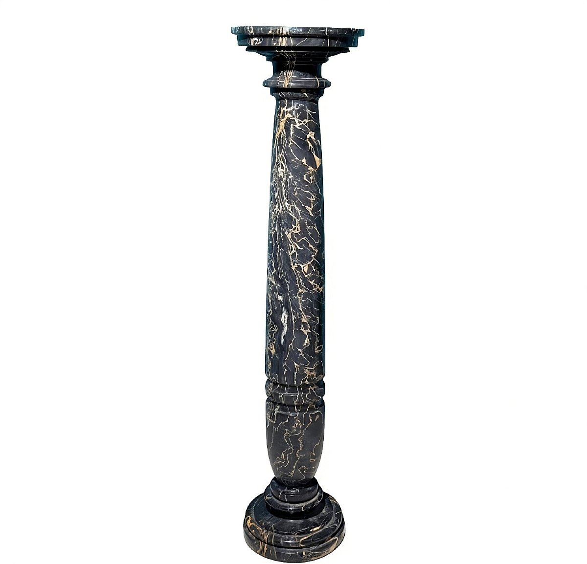 Black Portoro Marble Column 