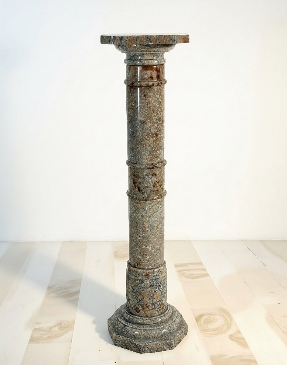 Column/capital In Brecciato Marble -photo-3