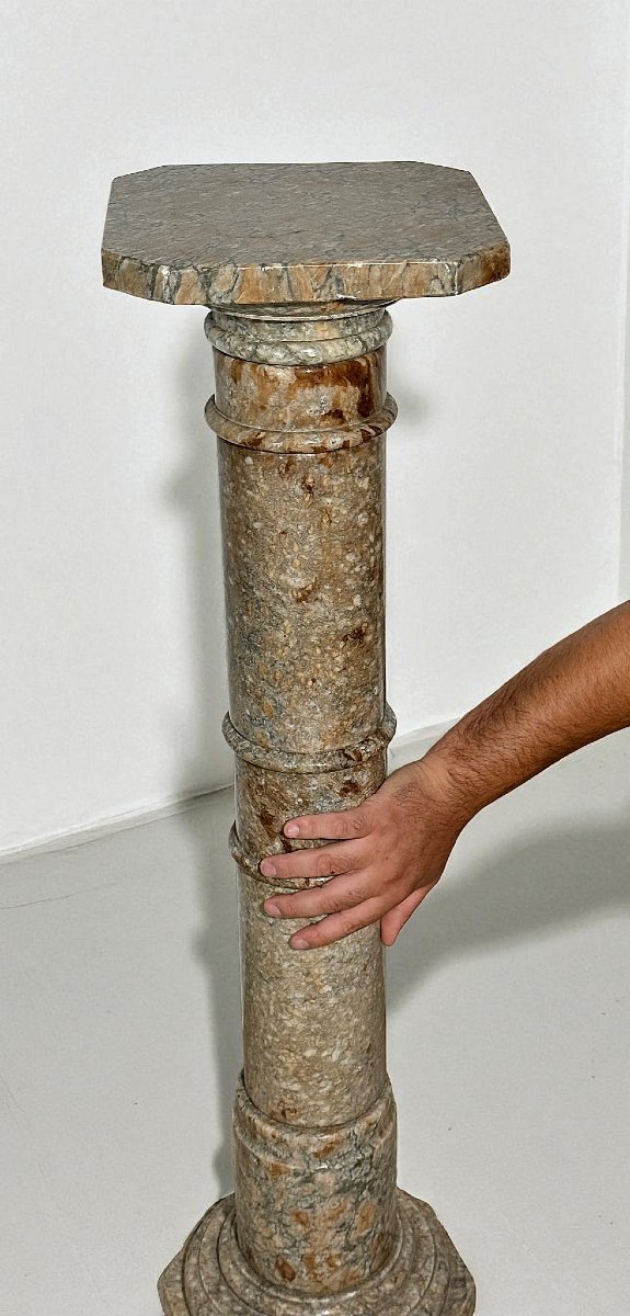 Column/capital In Brecciato Marble -photo-4