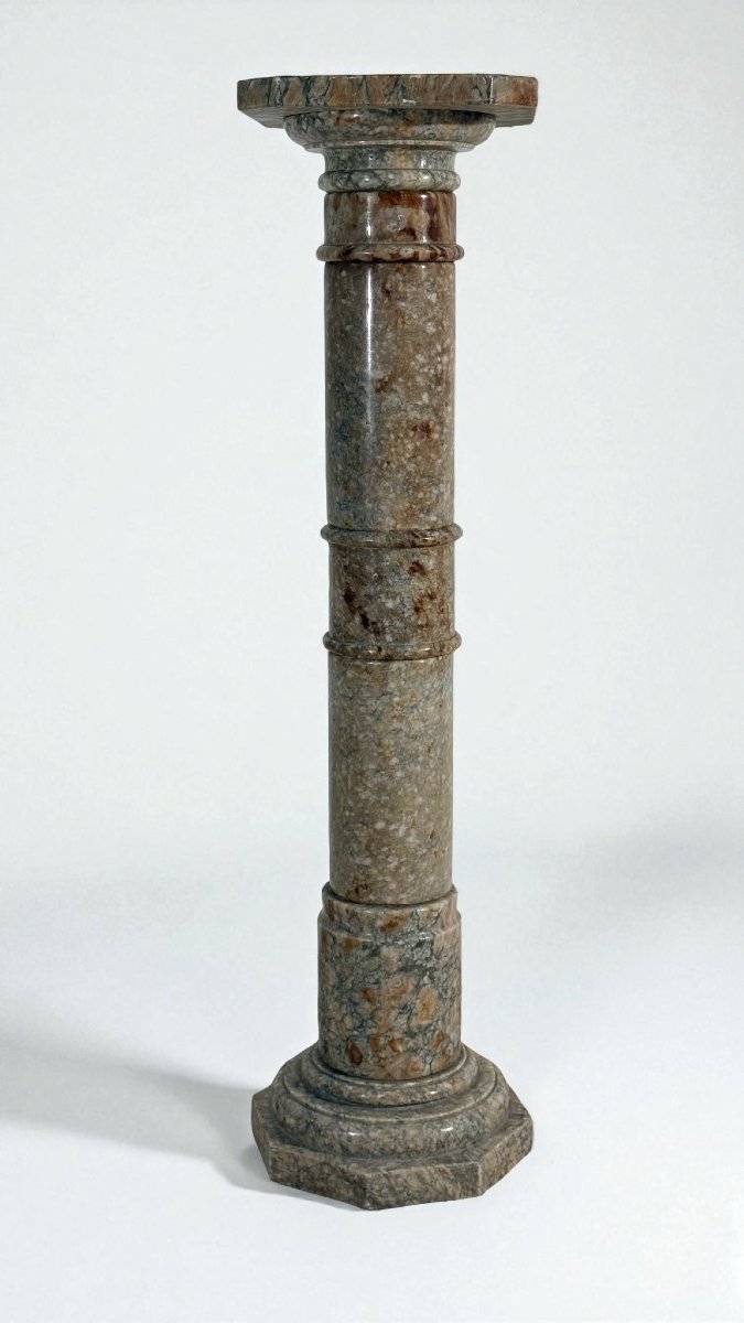 Column/capital In Brecciato Marble 