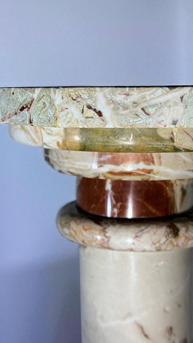 Column/capital In Brecciato Marble -photo-3