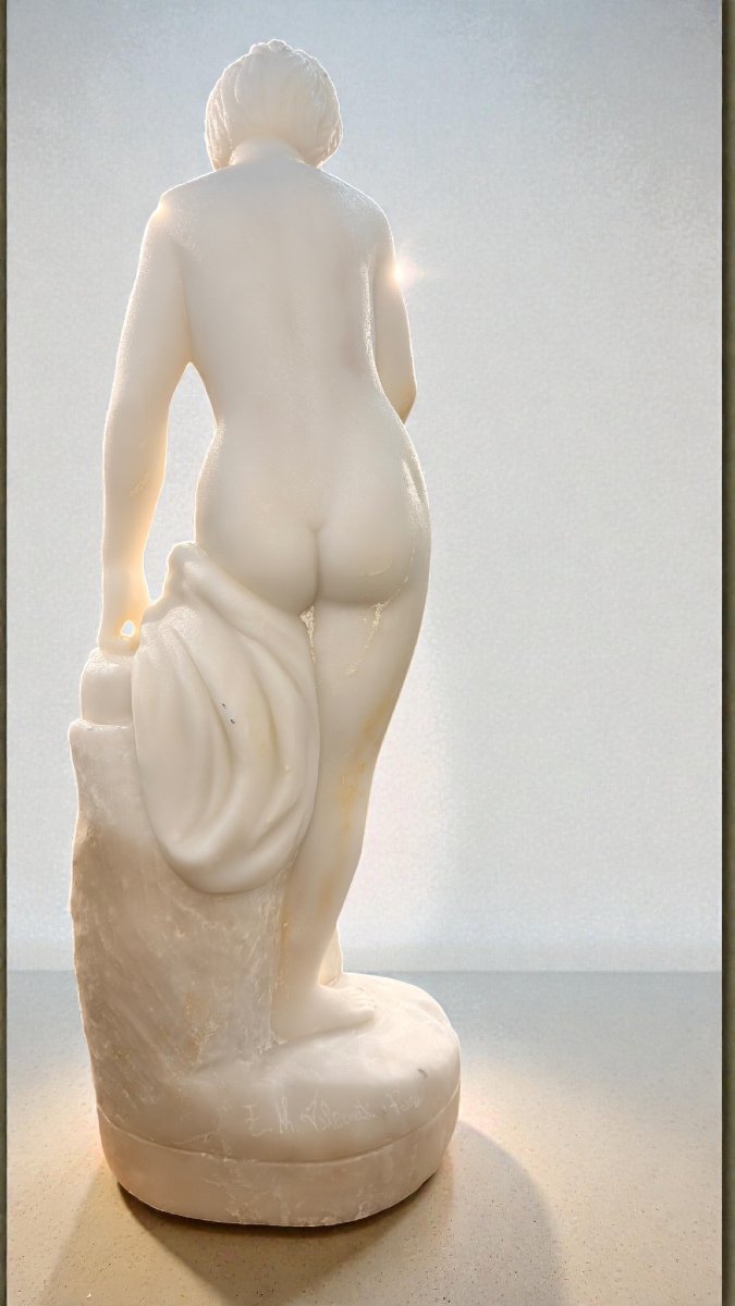 Statue Nude Woman In Carrara Marble -photo-4