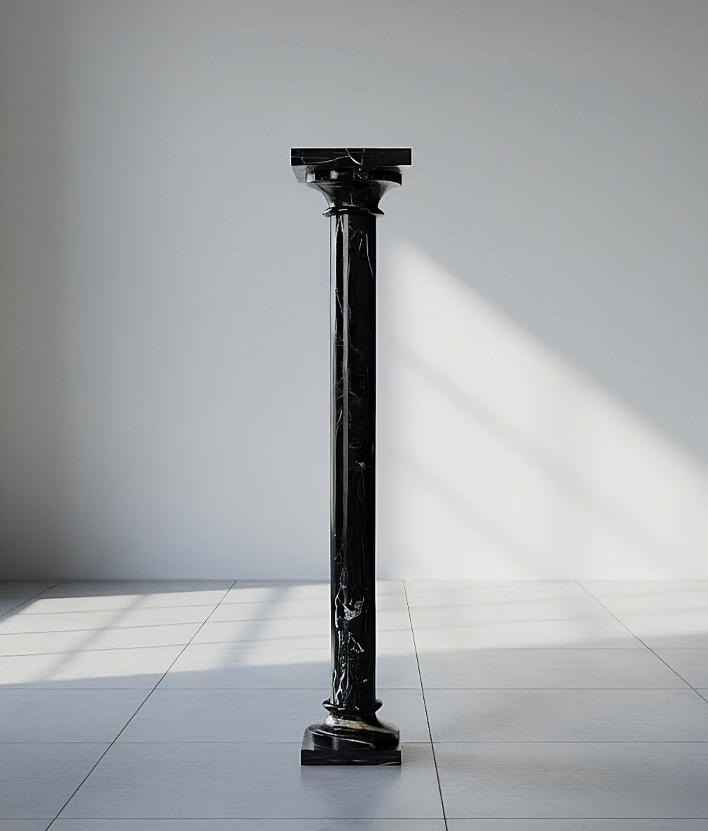 Column In Black Marble 
