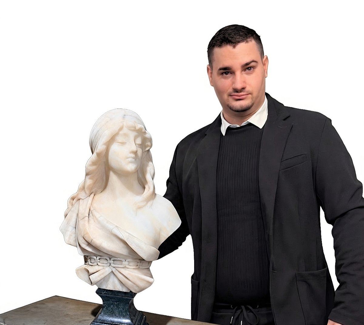 Bust Depicting A Young Woman Artnouveau -photo-2