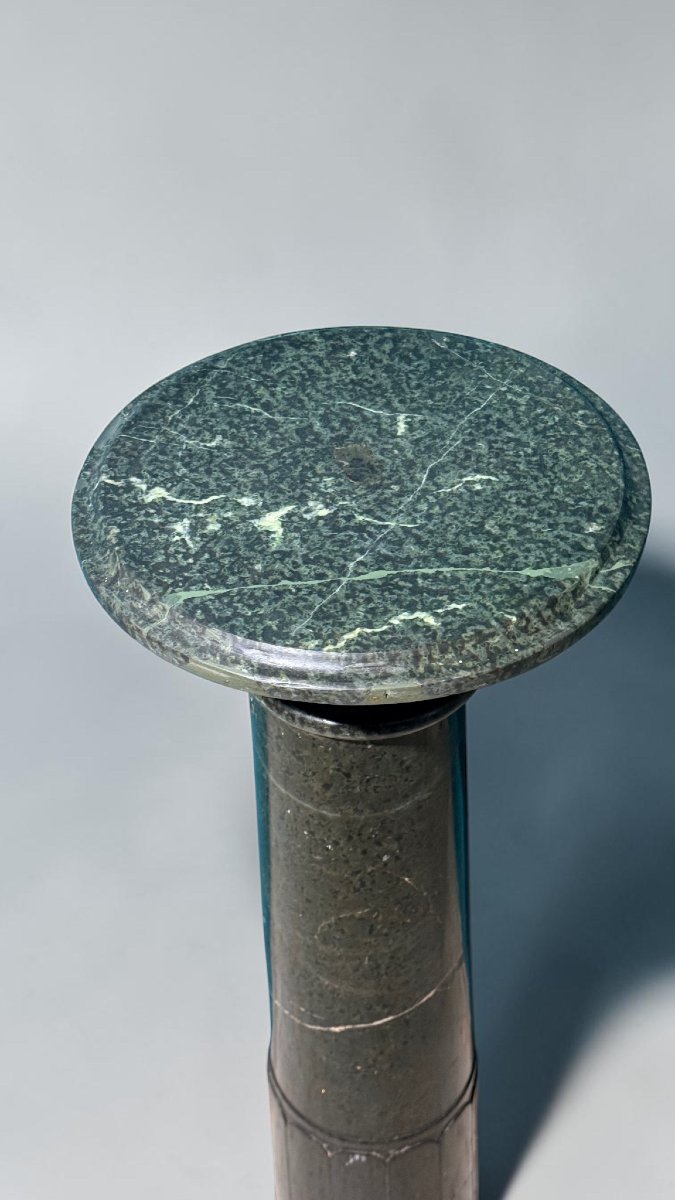 Column In Alpi Verde Serpentine Marble  -photo-2
