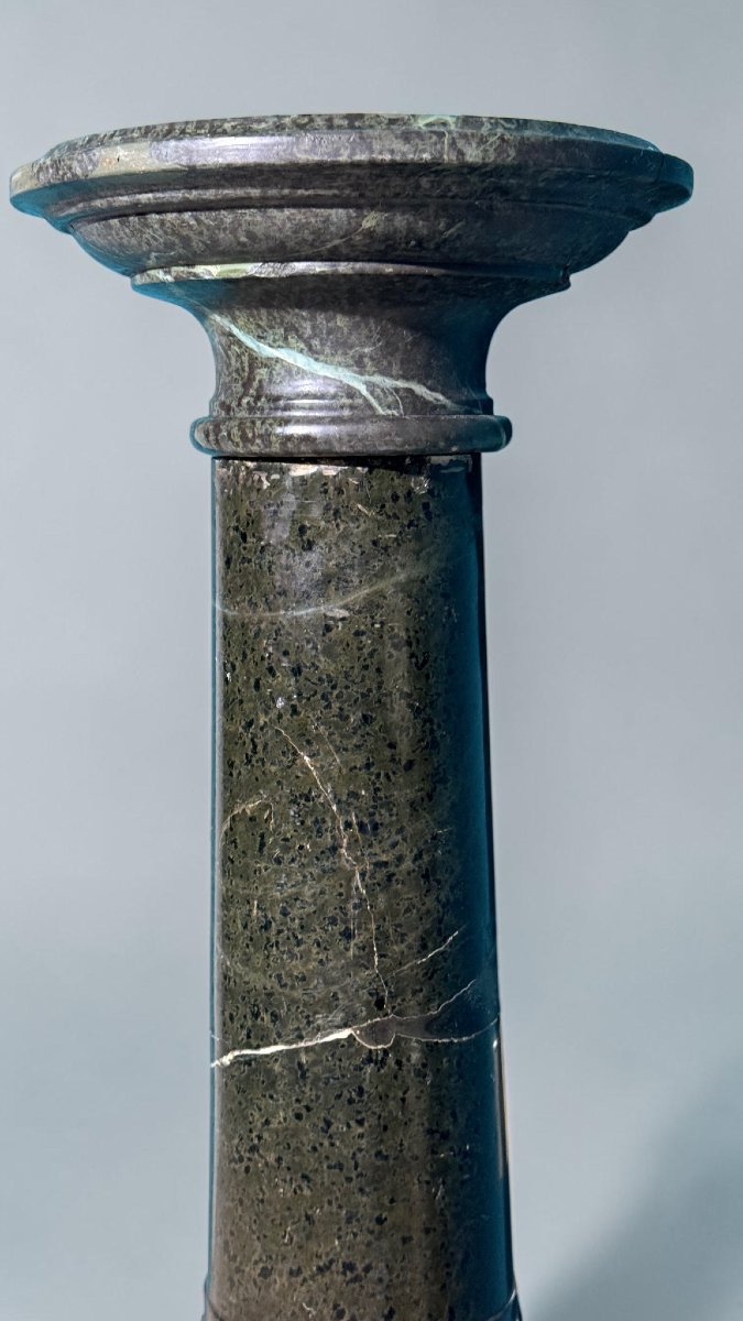 Column In Alpi Verde Serpentine Marble  -photo-3