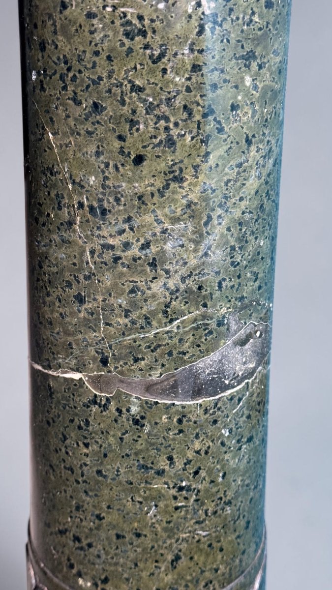 Column In Alpi Verde Serpentine Marble  -photo-5