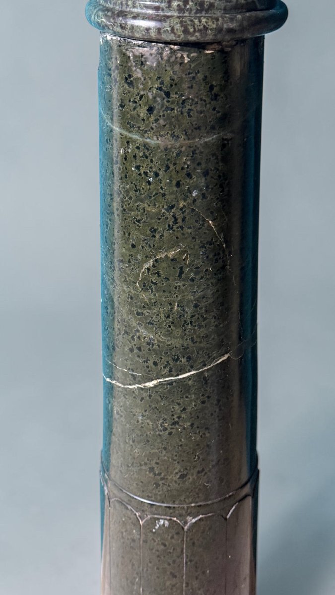 Column In Alpi Verde Serpentine Marble  -photo-6