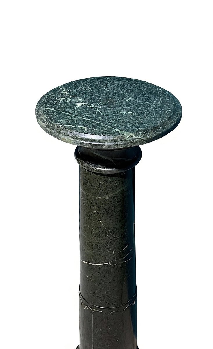Column In Alpi Verde Serpentine Marble  -photo-8