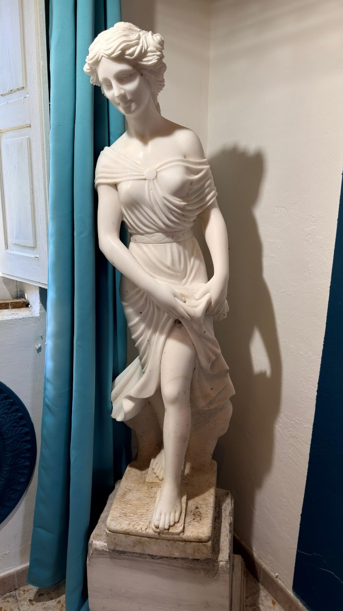 Statue Grande de Dame classique Mabre Carrara -photo-2