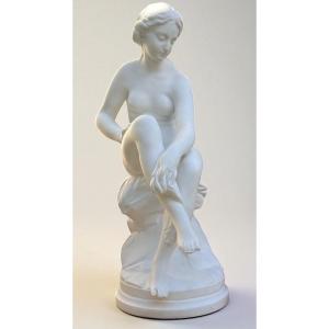Statue Baigneuse, d'après de Christophe Gabriel Allegrain (1710-1795), Carrara Marble