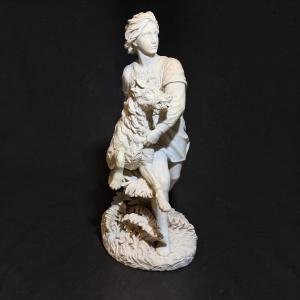 Statue Depicting The Young Romilli , Alexander Munro (1863) Carrara Marble 