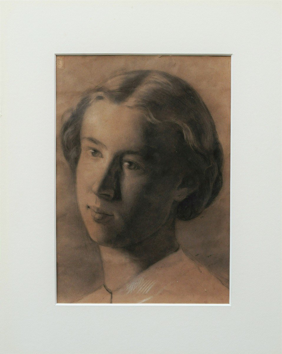 Attribué à Eugène-Emmanuel-Amaury PINEU-DUVAL, dit AMAURY-DUVAL, Portrait de jeune homme-photo-3
