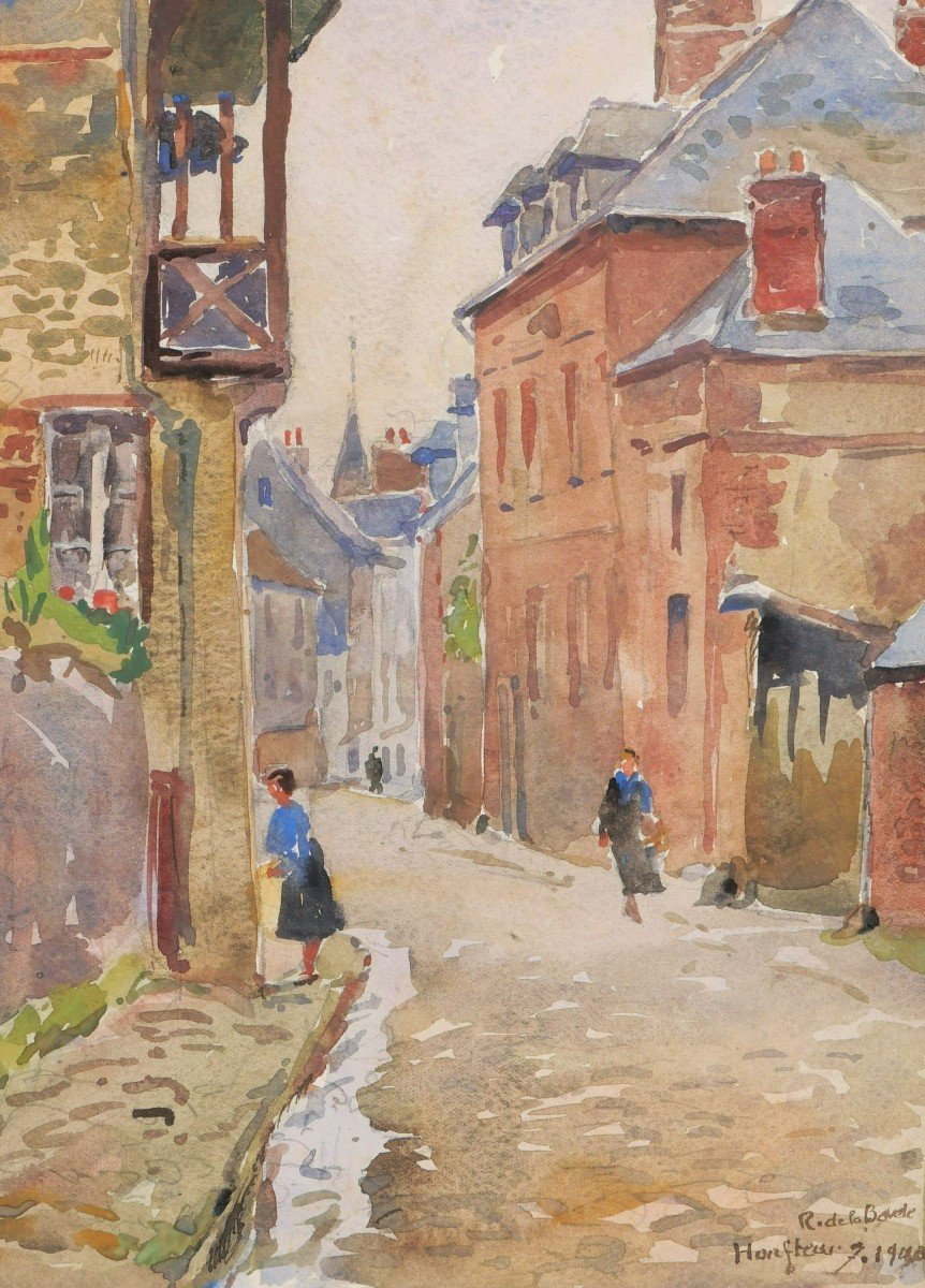 André Alfred DEBERGUE, Rue de la Bavole à Honfleur-photo-4