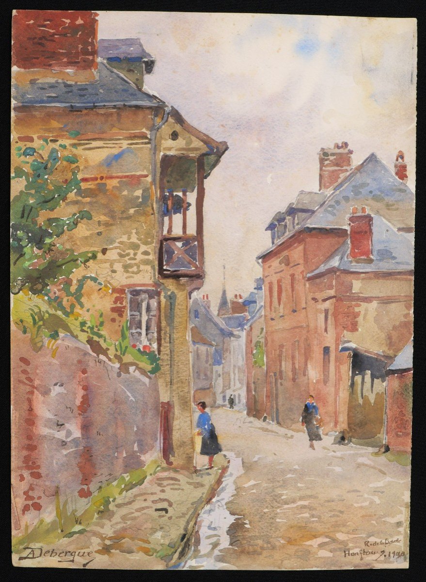 André Alfred DEBERGUE, Rue de la Bavole à Honfleur-photo-1