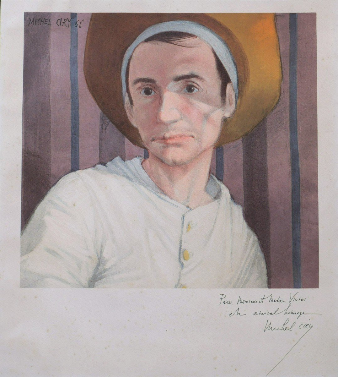 Michel CIRY, Autoportrait au chapeau