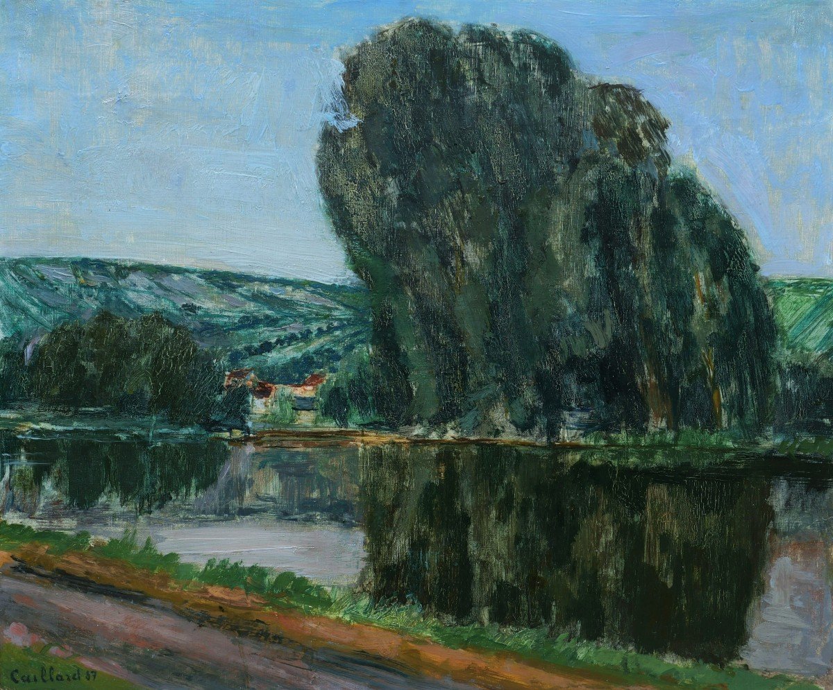 Christian CAILLARD, Paysage en bord de rivière
